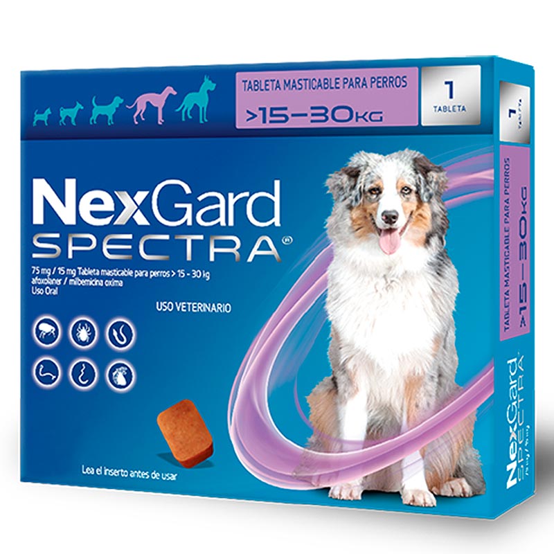 Nexgard Spectra Desparasitante Antipulgas y Garrapatas para Perros