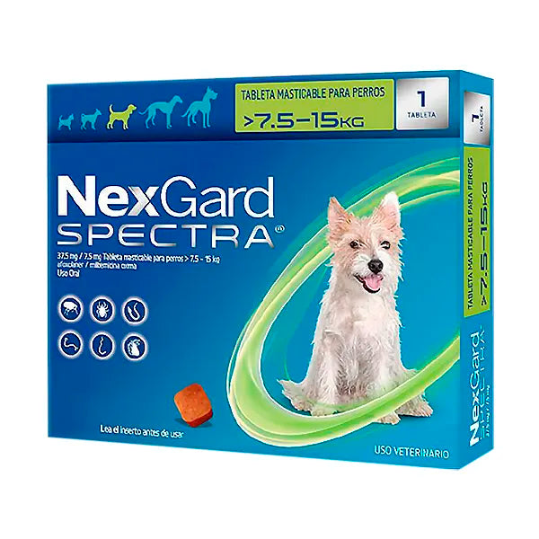 Nexgard Spectra Desparasitante Antipulgas y Garrapatas para Perros