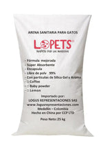 ARENALOPETS X 25 KG (AROMAS : LAVANDA, BEBE, NATURAL)