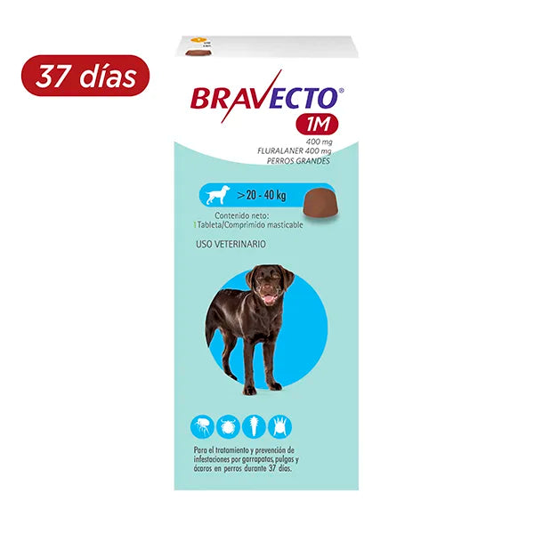 Bravecto 37 Días - Tableta Antipulgas Perros