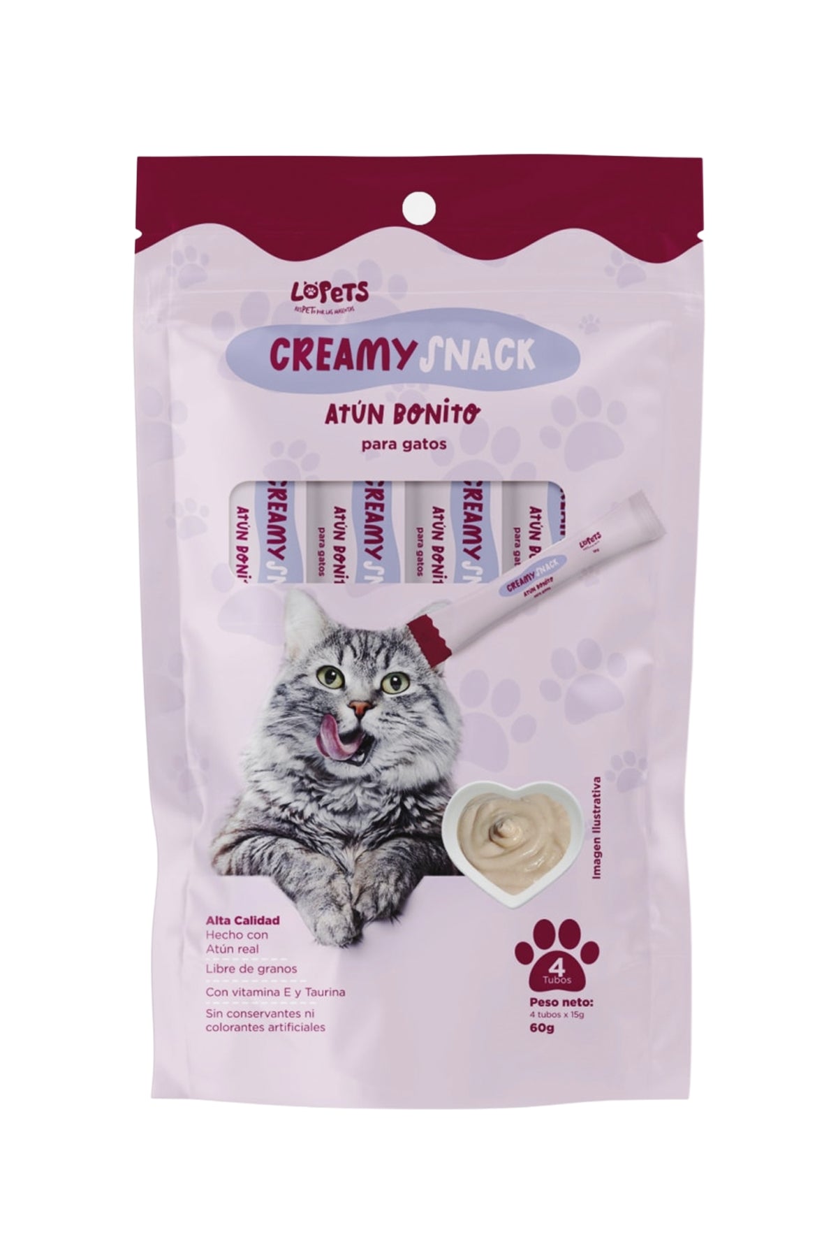 CREAMY SNACK GATOS ATUN BONITO X 60 GR