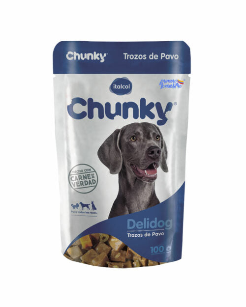 Chunky Delidog Pouch Trozos de Pavo Alimento para Perros Italcol