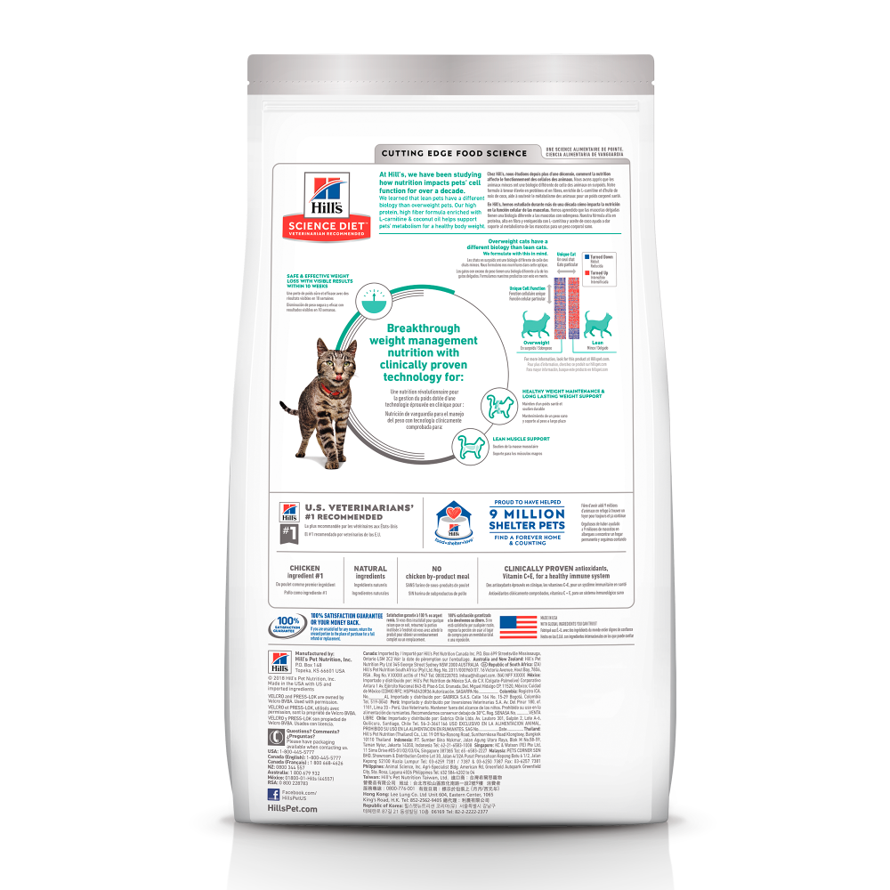 Hills Felino Adult Perfect Weight Pollo Alimento para Gatos