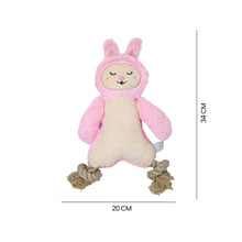 Cargar imagen en el visor de la galería, CONEJOTA ROSA FELPA CON PATAS DE CUERDA DOGM DKT PW10019