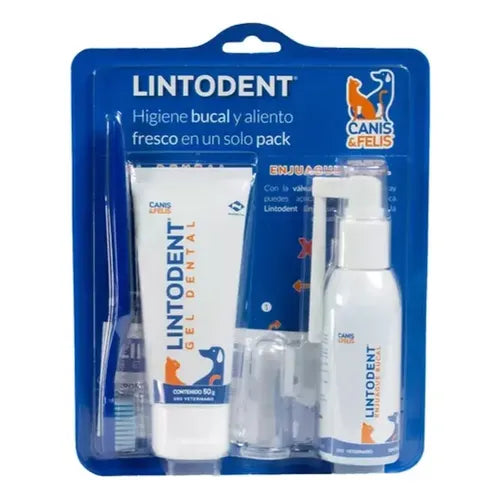 KIT LINTODENT CANIS (ENJUAGUE BUCAL Y GEL DENTAL)