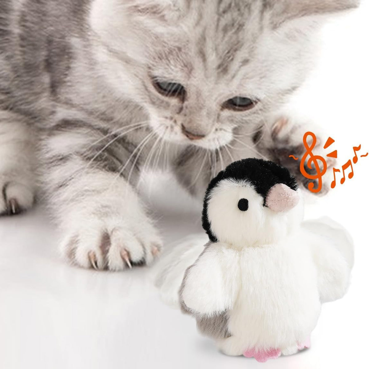 PINGUINO OSCILANTE RECARGABLE CON SONIDO CATNIP DKT PW10053