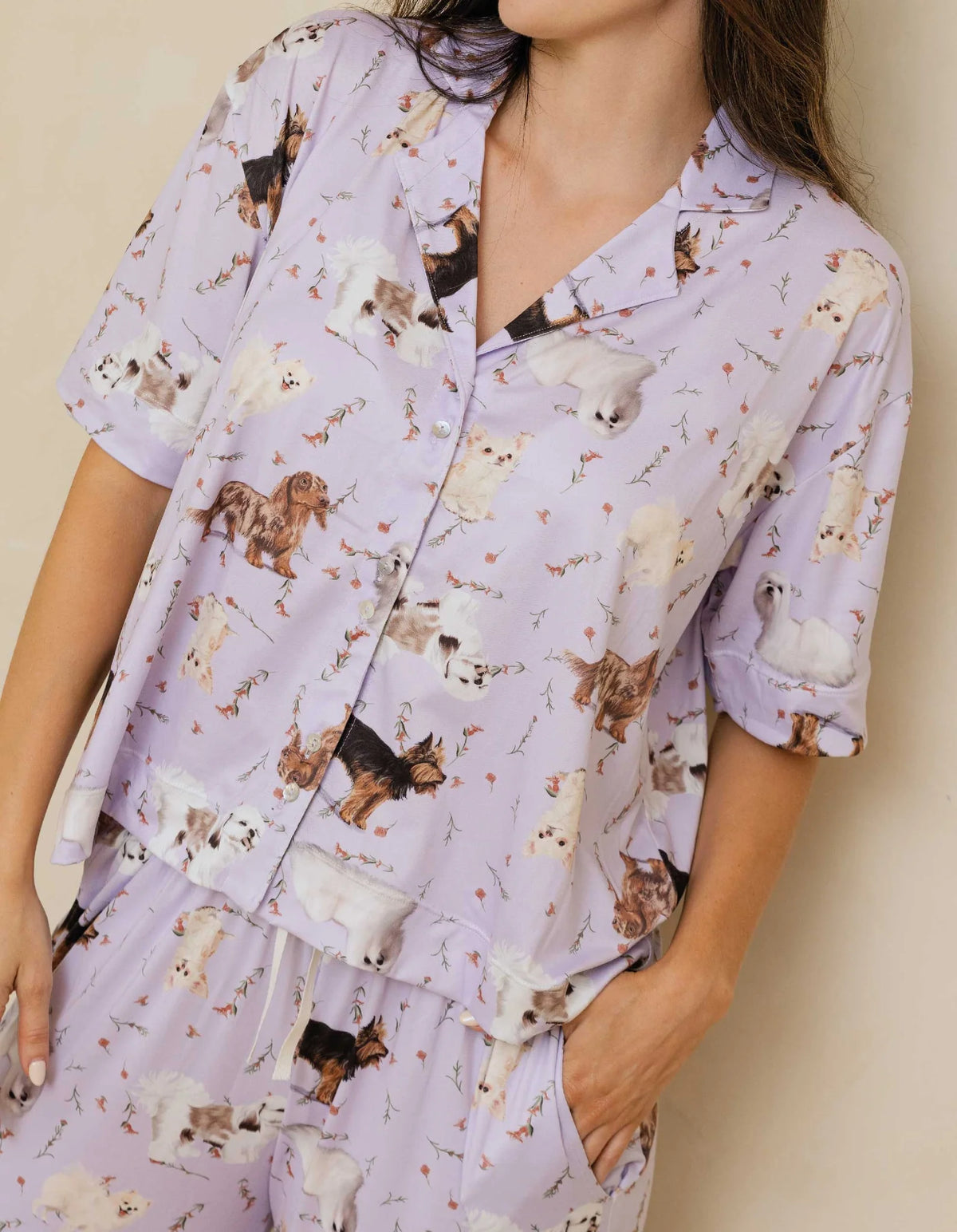 Pijama Pantalón Razas Pequeñas Lila