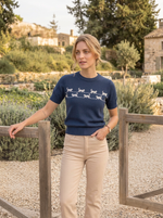 Camiseta Tejida Gato Azul