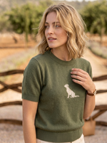 Camiseta Tejida Perro Verde