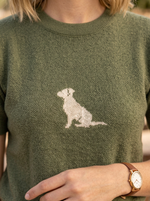 Camiseta Tejida Perro Verde