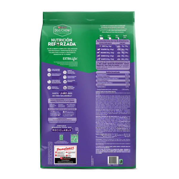 Dog Chow Edad Madura 7+ Todas las Razas Alimento para Perros