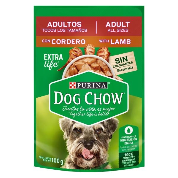 Dog Chow Pouch Cordero canino Purina 100gr