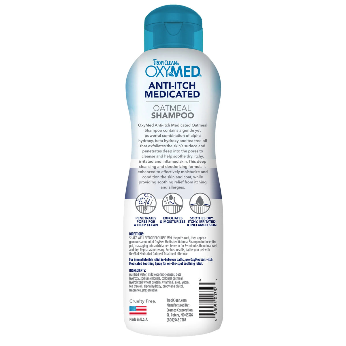 Champu OxyMed Anti-Itch TropiClean 20 OZ