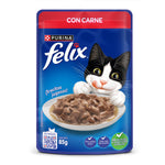 Pouch Felix Sensaciones de Carne en Salsa para Gatos Purina 85gr