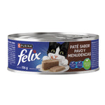 Lata Felix Paté Pavo y Menudencias para Gatos Purina 156gr