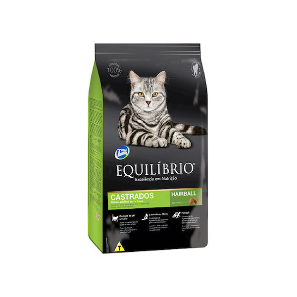 Equilibrio Gato Adulto Castrado Hairball Alimento para Gatos Total 1.5kg