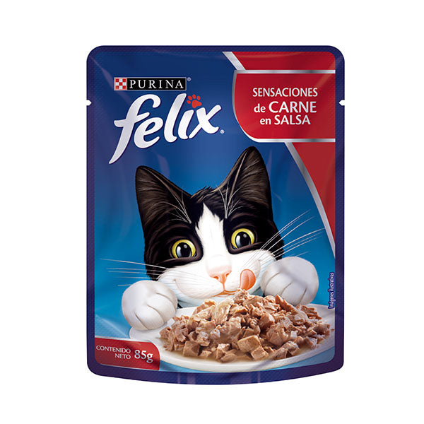 Felix Sensaciones de Carne en Salsa Alimento para Gatos Purina 85gr