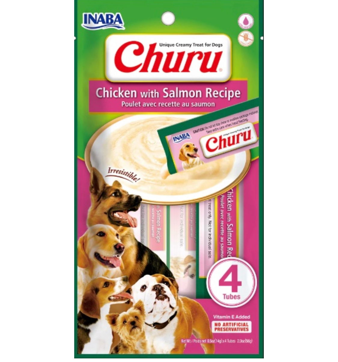 INABA CHURU PERRO SABOR POLLO Y SALMON