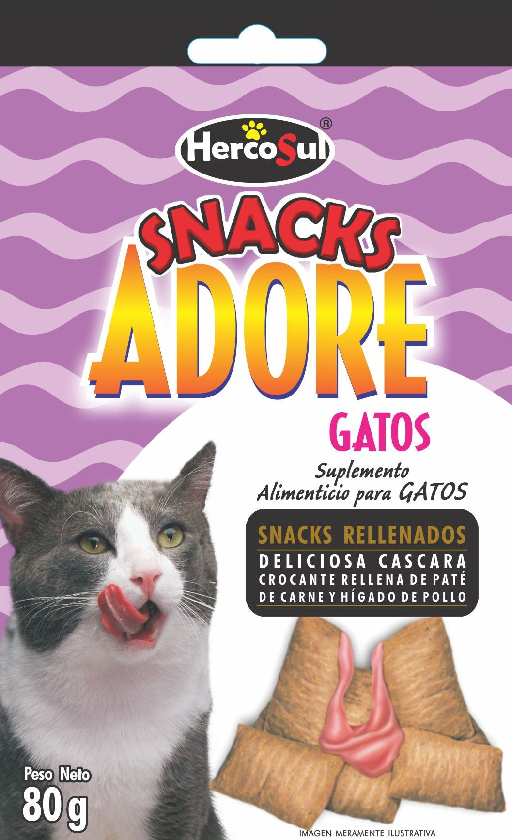 ADORE SNACKS GATOS X 80 GRS