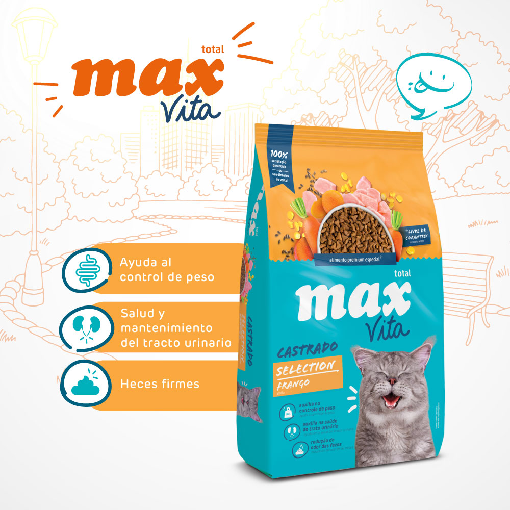 Max Vita Alimento para Gato Castrado Selection Pollo