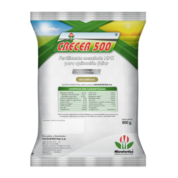 Crecer 500 Fertilizante de aplicación Foliar Microfertisa 1kg