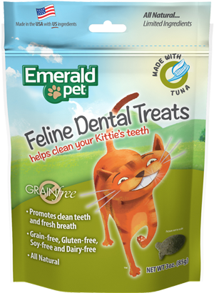 Feline Dental Treats Snack para Gatos Emerald Pet 3oz