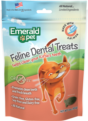Feline Dental Treats Snack para Gatos Emerald Pet 3oz