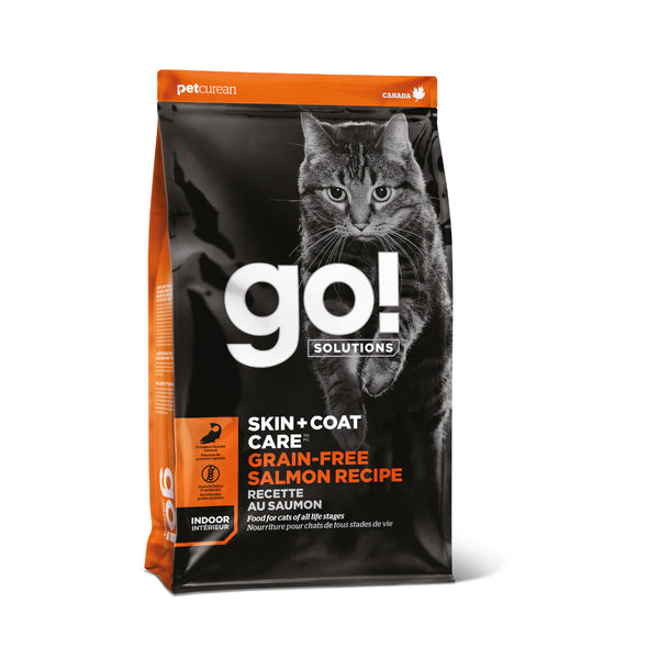 GO! Solutions Adulto Piel Pelo Sin Grano Salmón Alimento para Gato