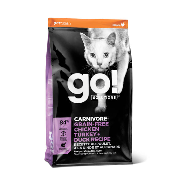 GO! Solutions Adulto Carnivore Sin Grano Pollo Pavo Pato Alimento para Gato