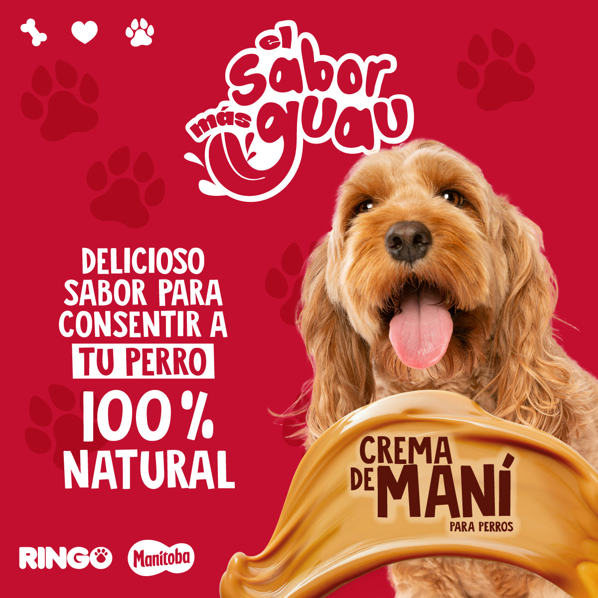 Crema de maní para perros 30gr Ringo