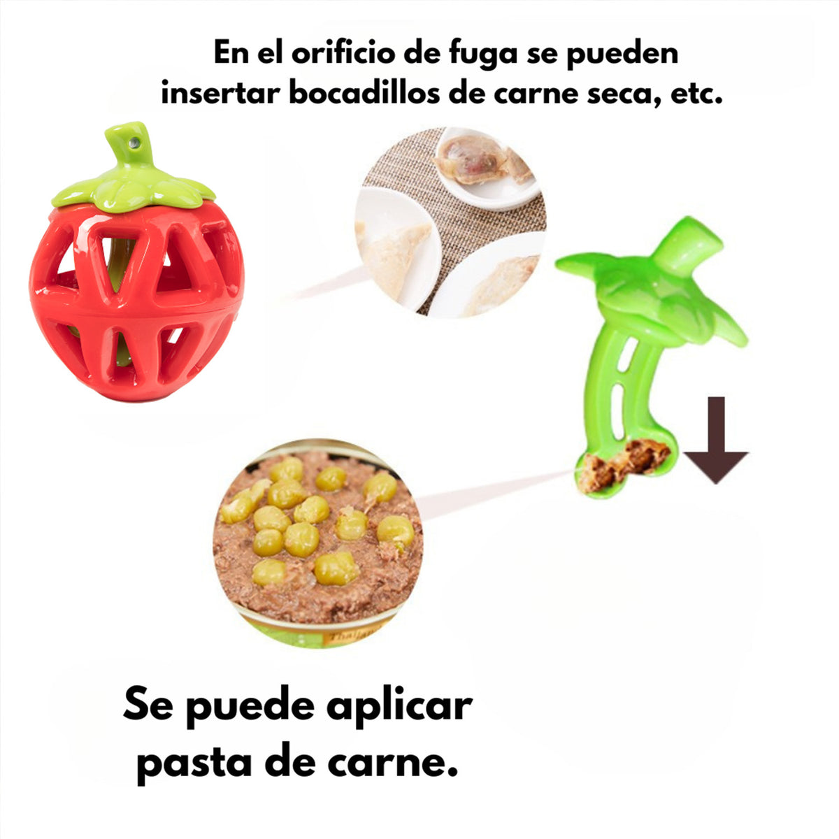 Juguete Para Perro Fresa Dispensadora de corquetas