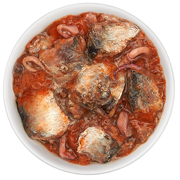 Grill Caballa Y Sardina En Sopa De Calamar 80Gr Lata Tiki Cat