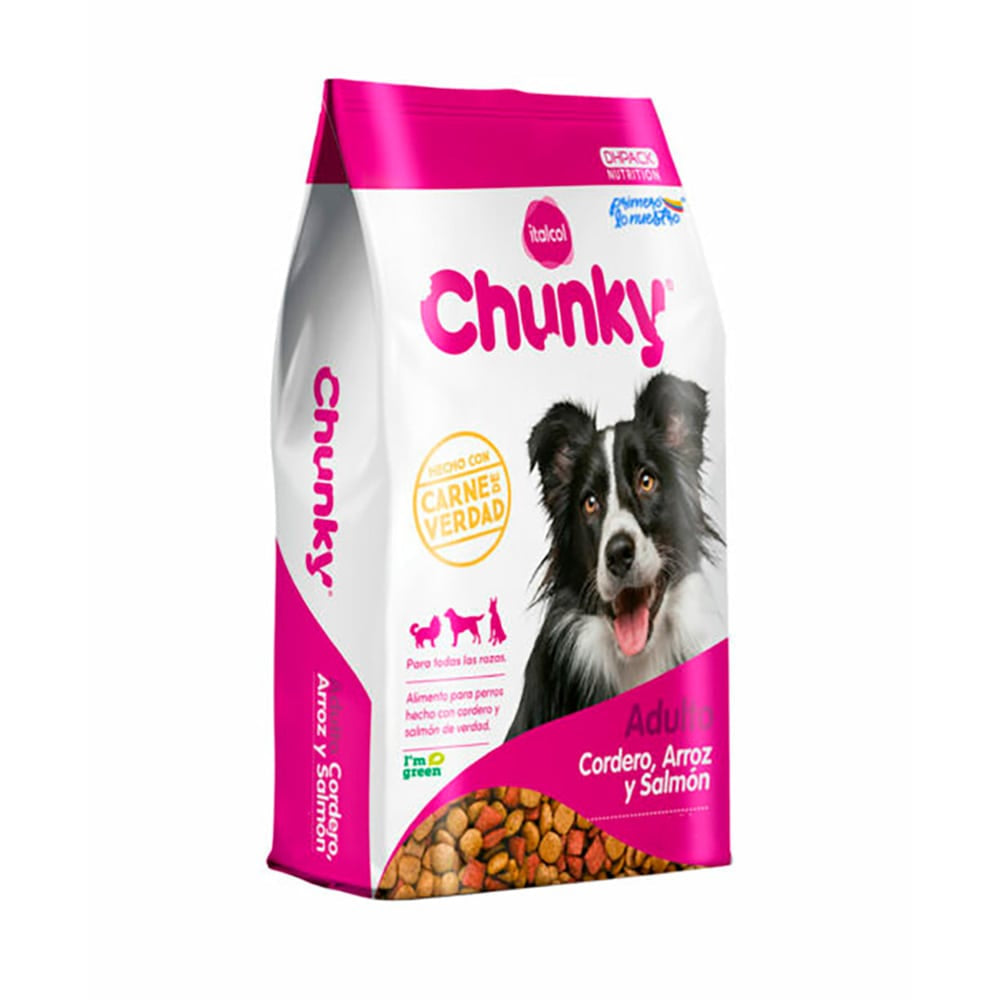 Chunky Adultos Cordero Arroz y Salmon Alimento para Perros Italcol