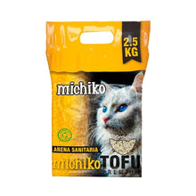 Cargar imagen en el visor de la galería, Arena Gatos Michiko Tofu Premium Aroma a Limón 2.5 Kg
