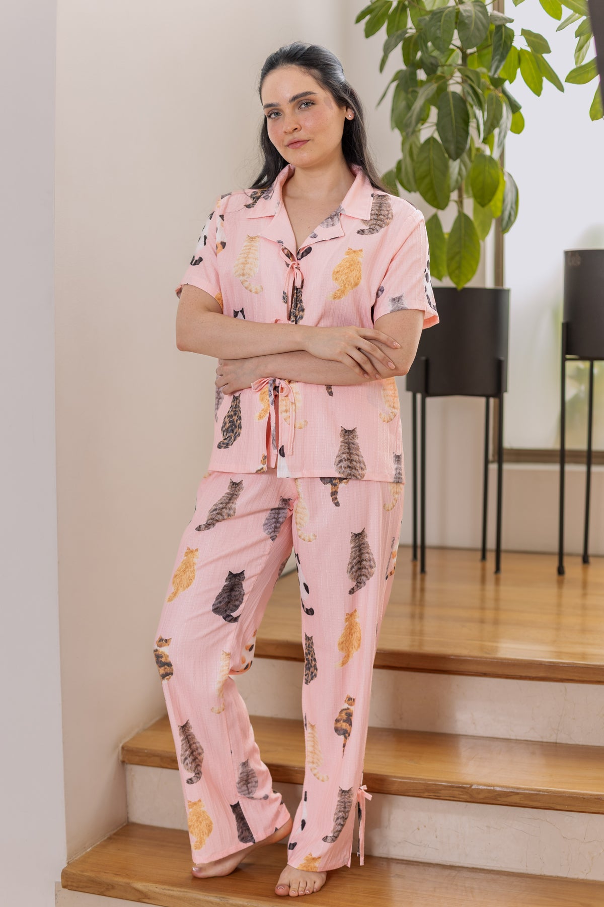 Pijama Pantalón Gatos de Espalda