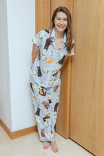 Pijama Pantalón Gatos Criollos Azul