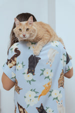 Pijama Pantalón Gatos Criollos Azul