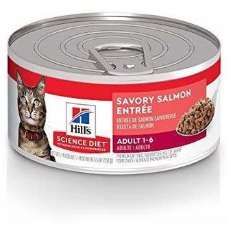 Hills Felino Adulto Salmón Lata 5,5 Oz Alimento para Gato