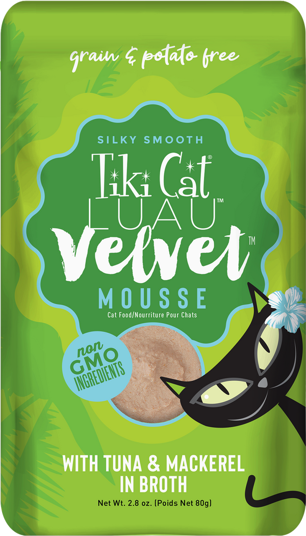 Velvet Mousse Atun Y Caballa En Caldo 80Gr Pouch Tiki Cat Luau