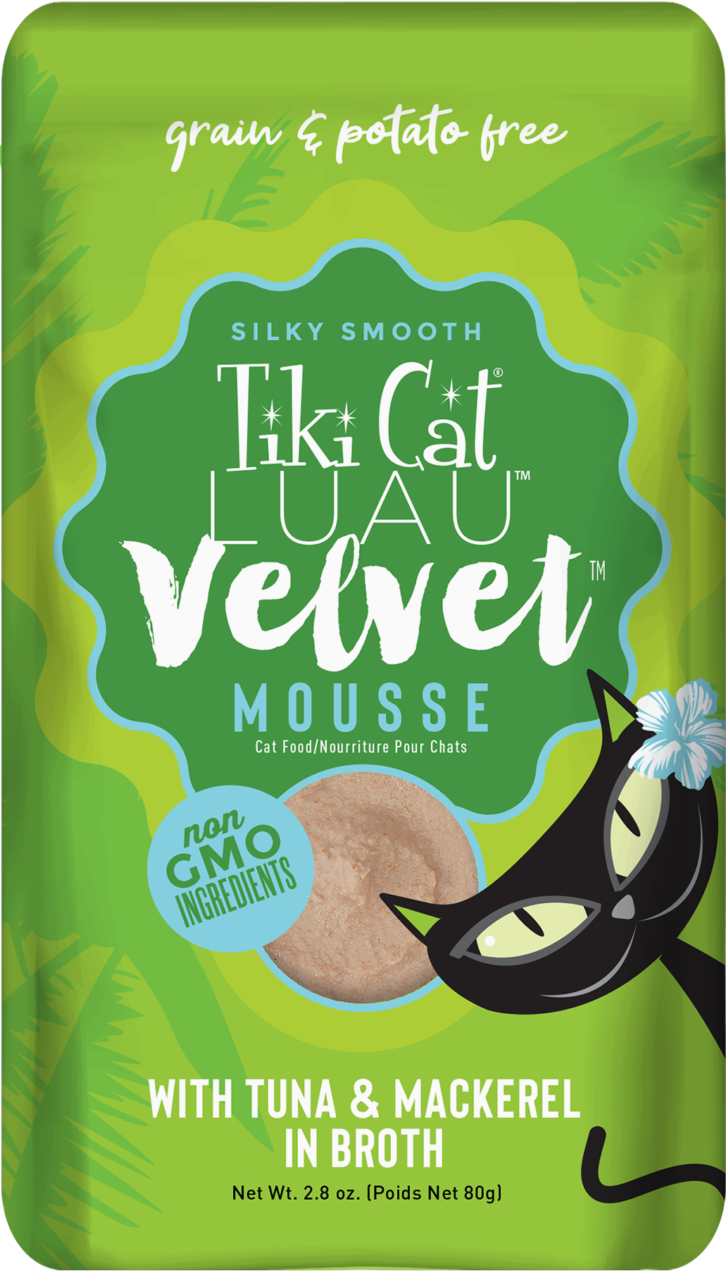 Velvet Mousse Atun Y Caballa En Caldo 80Gr Pouch Tiki Cat Luau