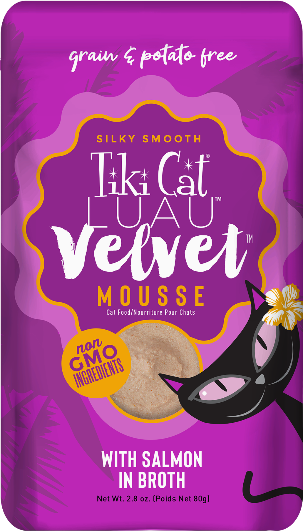 Velvet Mousse Salmon En Caldo 80Gr Pouch Tiki Cat Luau