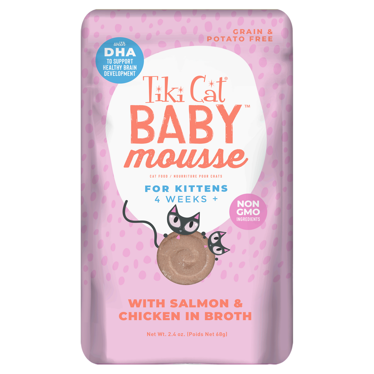 Velvet Mousse Salmon 80Gr Pouch Tiki Cat Baby
