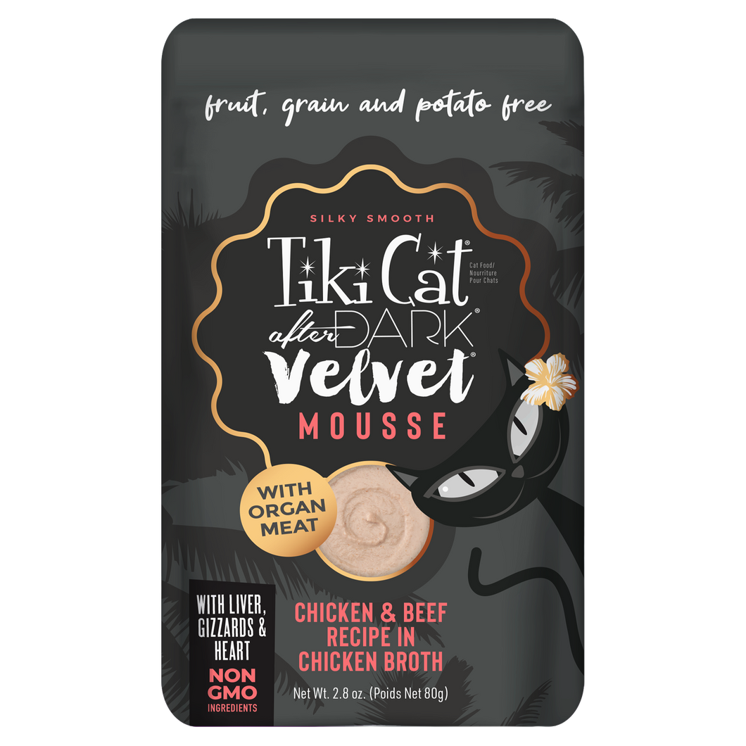 Velvet Mousse Pollo Y Carne En Caldo De Pollo 80Gr Pouch Tiki Cat After