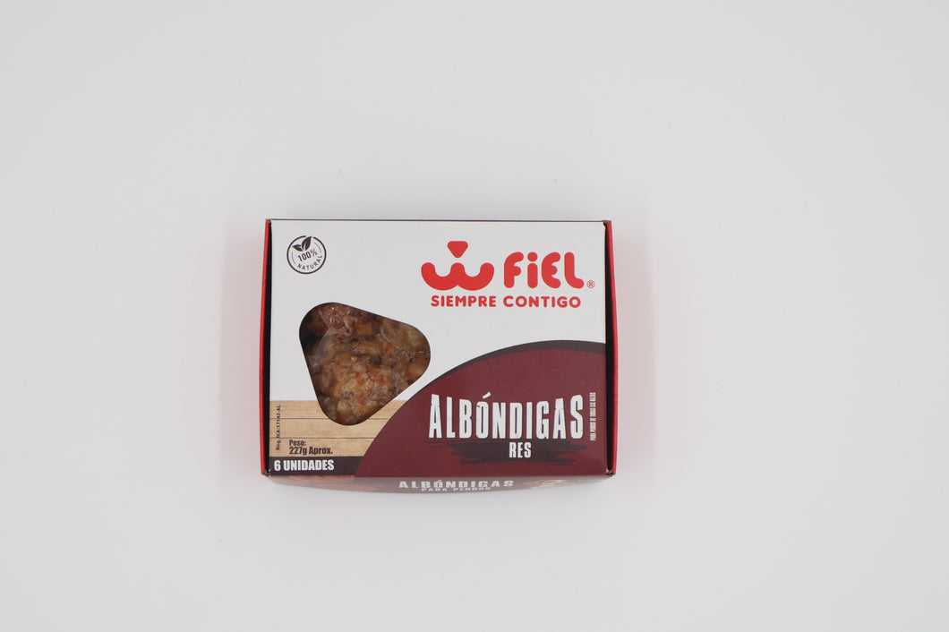 Snack Húmedo Barf Albóndigas de res Perros Fiel