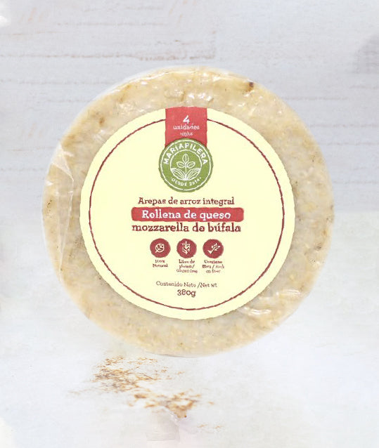 AREPAS DE ARROZ INTEGRAL RELLENAS DE QUESO DE BUFFALA MARIAPILERA