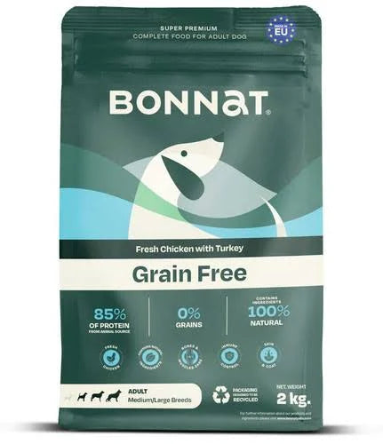 BONNAT GRAIN FREE CANINE ADULT MEDIUM/LARGE BREEDS X 2 KG
