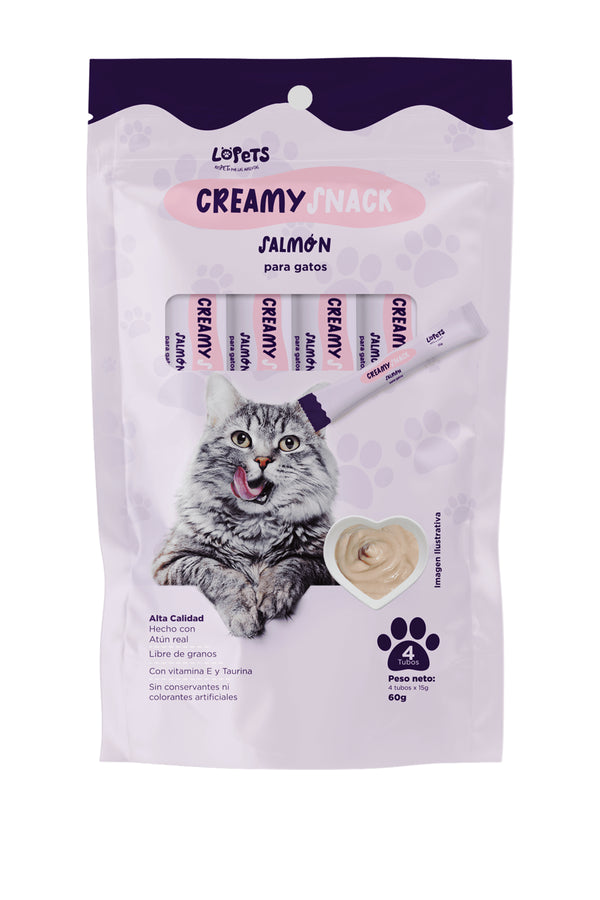 CREAMY SNACK GATOS SALMON X 60 GR