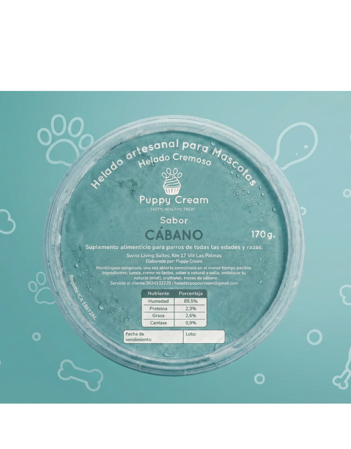 HELADO ARTESANAL GRANDE PUPPY CREAM