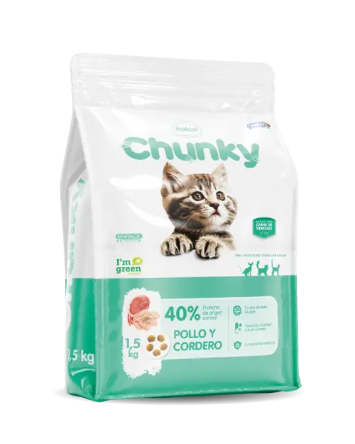 Chunky Gaticos Pollo y Cordero Alimento para Gatos Italcol 500gr