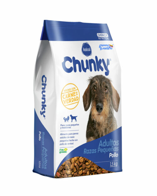 Chunky Adultos Razas Pequeñas Pollo Alimento para Perros Italcol